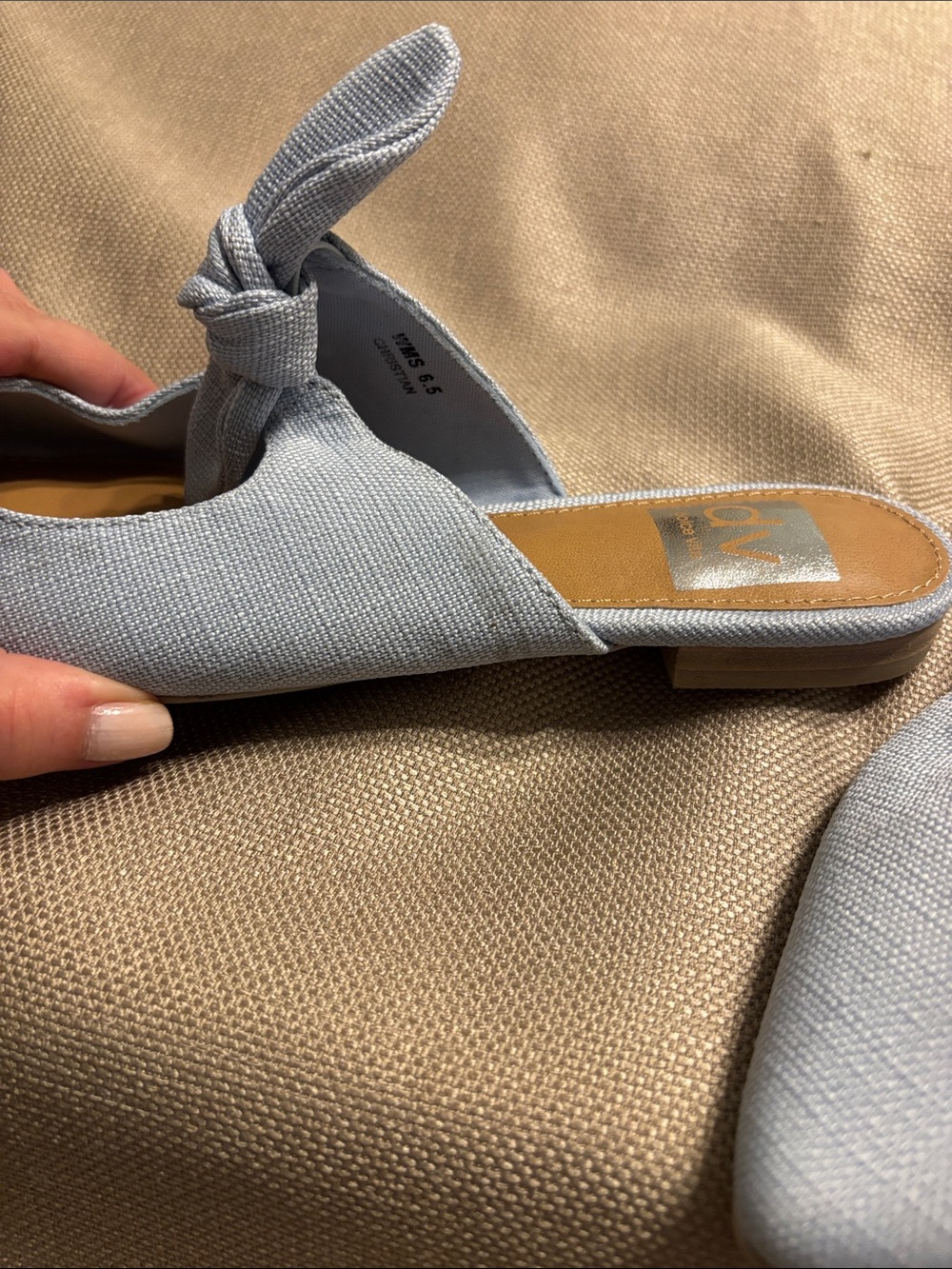 DV Dolce Vita Christian Bow Knot Mule Slide Flats - Picture 10 of 10